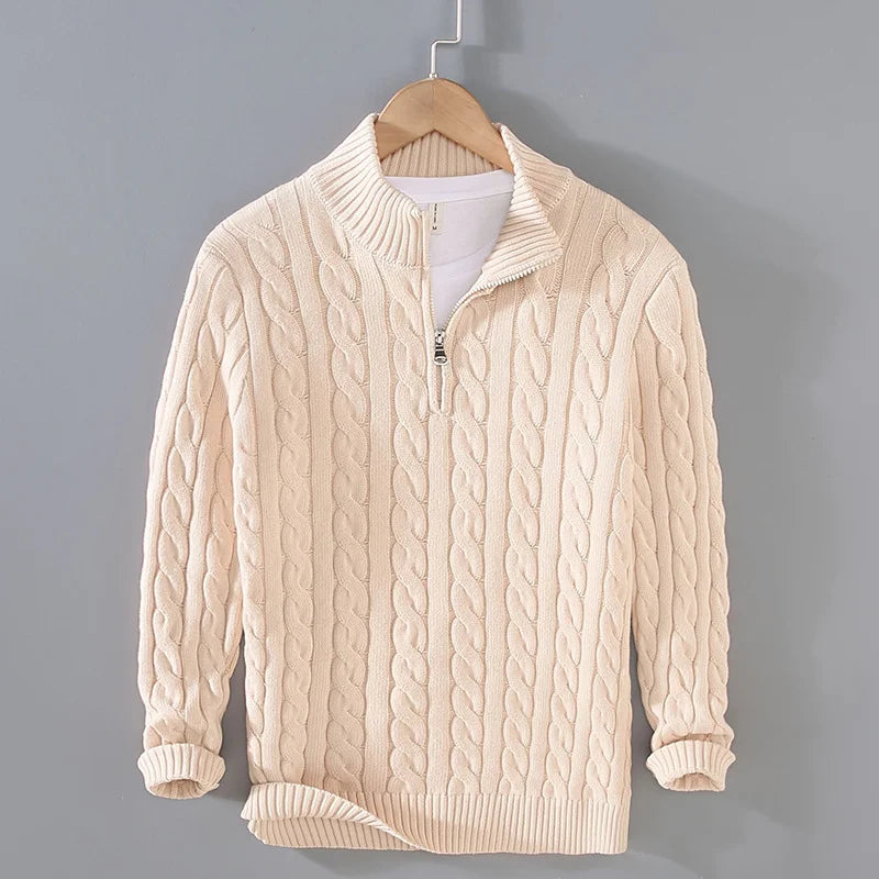 Herren Grobstrick-Rollkragenpullover – Detailansicht 4