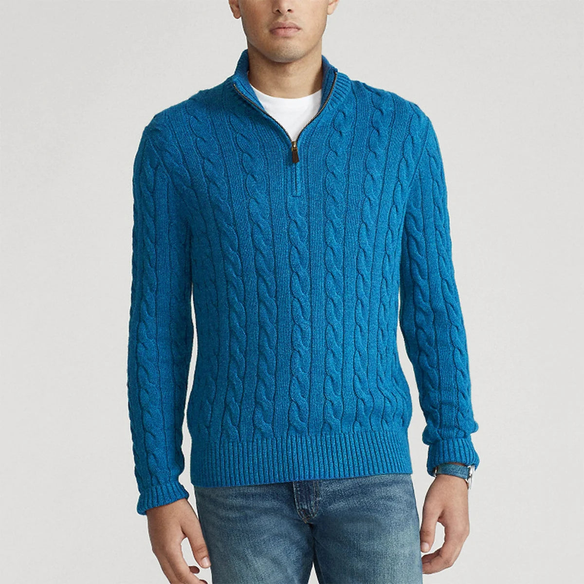 Herren Grobstrick-Rollkragenpullover – Produktansicht 5