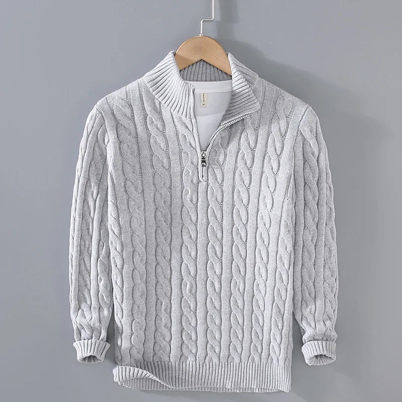 Herren Grobstrick-Rollkragenpullover