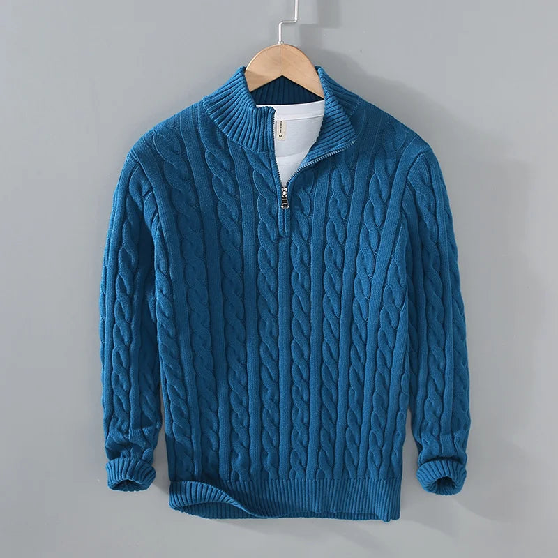 Herren Grobstrick-Rollkragenpullover