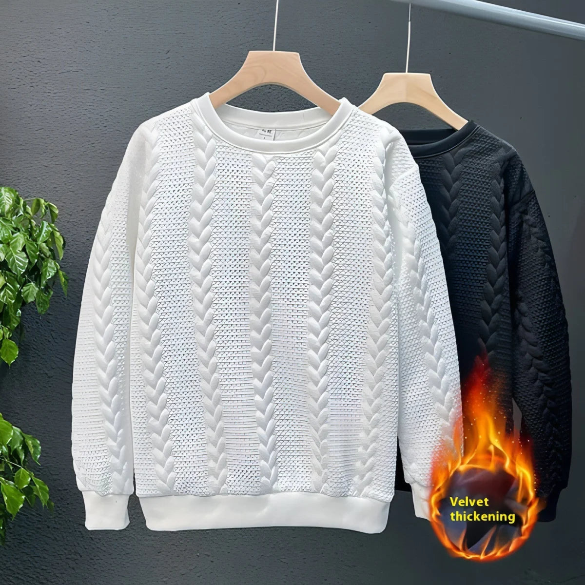 Herren Hoodie mit gebürstetem Innenfutter – Produktansicht 4