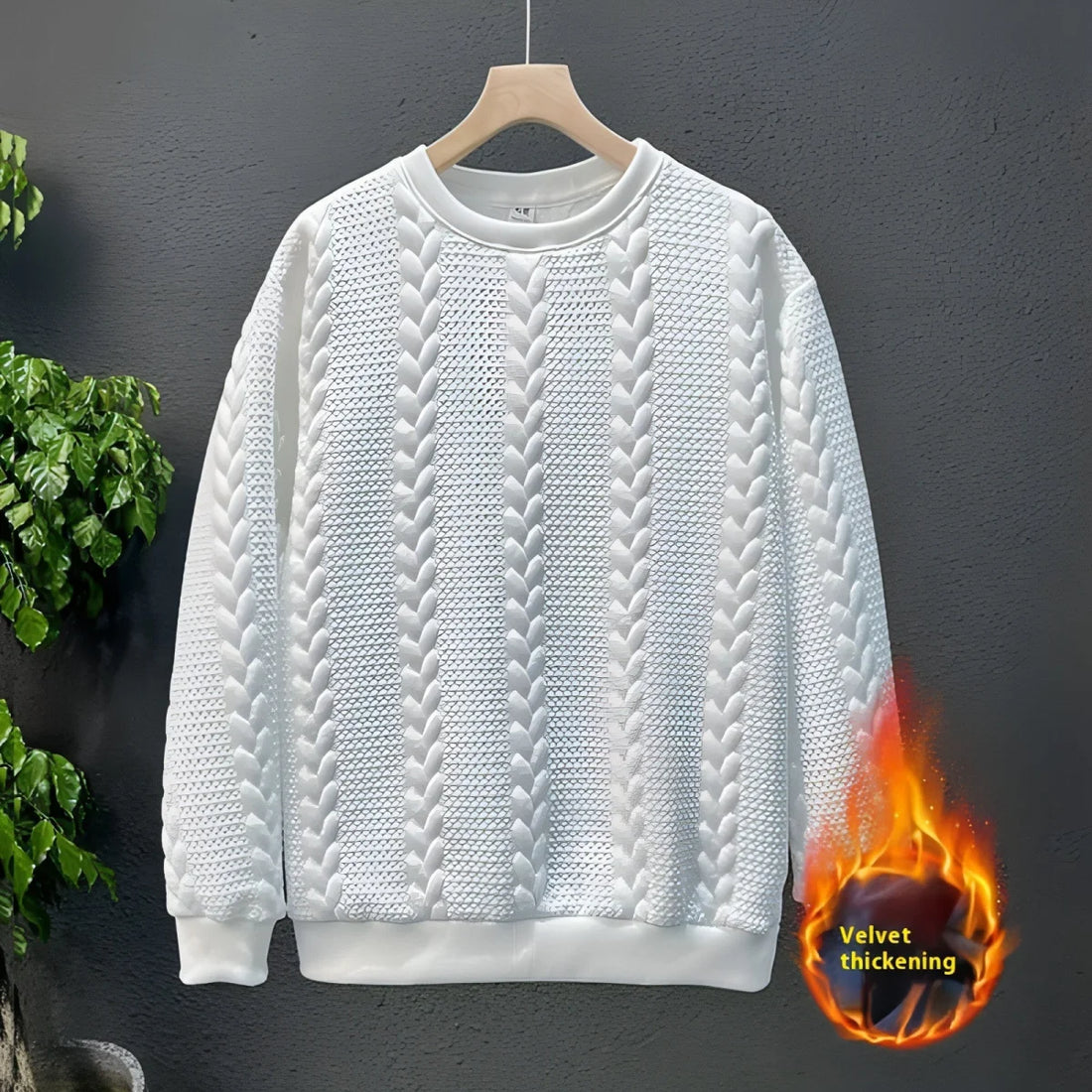 Herren Hoodie mit gebürstetem Innenfutter – Detailansicht 5