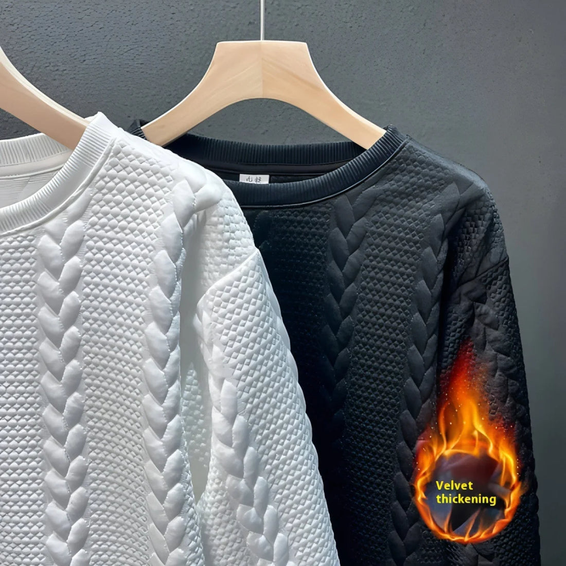 Herren Hoodie mit gebürstetem Innenfutter – Detailansicht 1