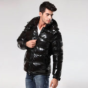 Herren kurze Daunenjacke, warm wattiert