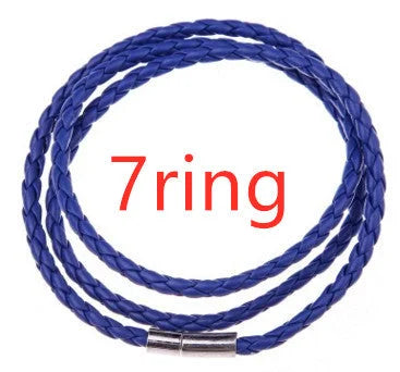 Personalisierbares Herren-Lederarmband mit Namensperlen