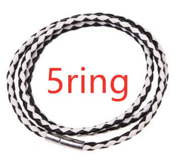 Personalisierbares Herren-Lederarmband mit Namensperlen