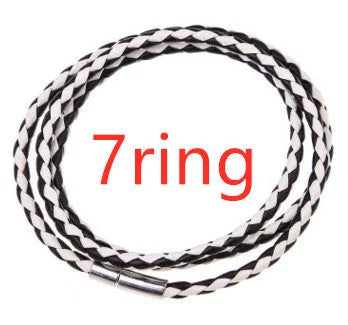 Personalisierbares Herren-Lederarmband mit Namensperlen