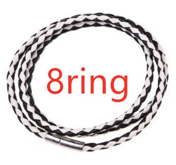 Personalisierbares Herren-Lederarmband mit Namensperlen
