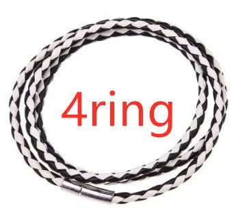 Personalisierbares Herren-Lederarmband mit Namensperlen