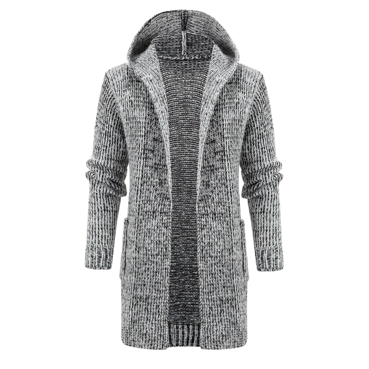 Herren Long-Cardigan mit V-Ausschnitt
