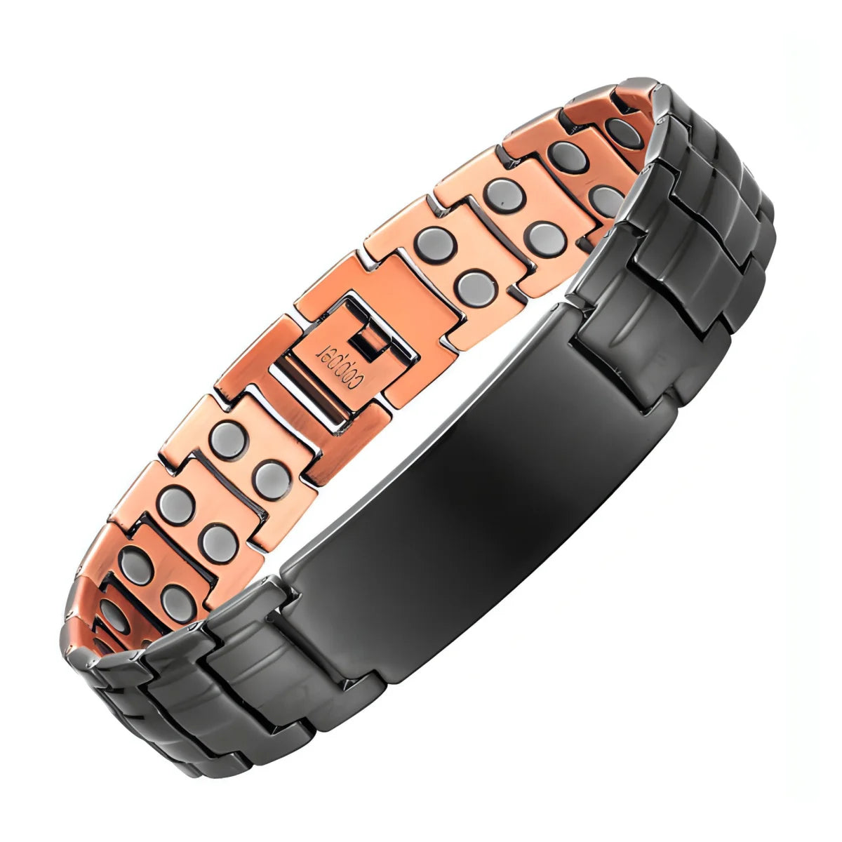 Herren Magnetarmband aus Rotkupfer, zweireihig