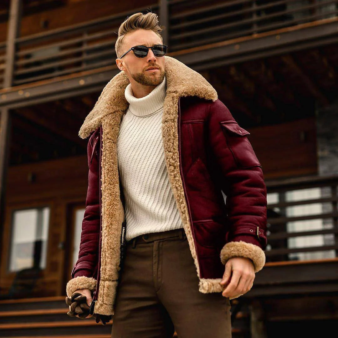Herren Military-Winterjacke mit Fleecefutter – Produktansicht 2