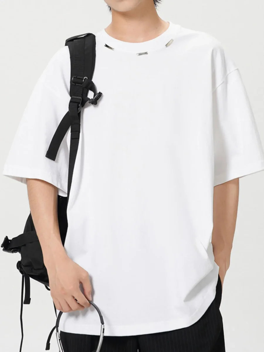 Men's Plus Size Oversized Crew Neck Short Sleeve T-Shirt