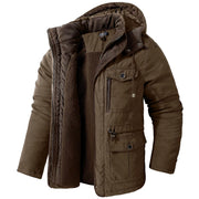Herren Plus-Size-Jacke aus Baumwolle & Lammwolle