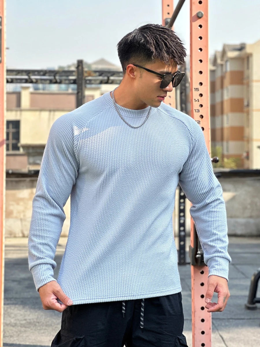 Herren Plus-Size Pullover locker mit Rundhals – ausgewählte Produktansicht