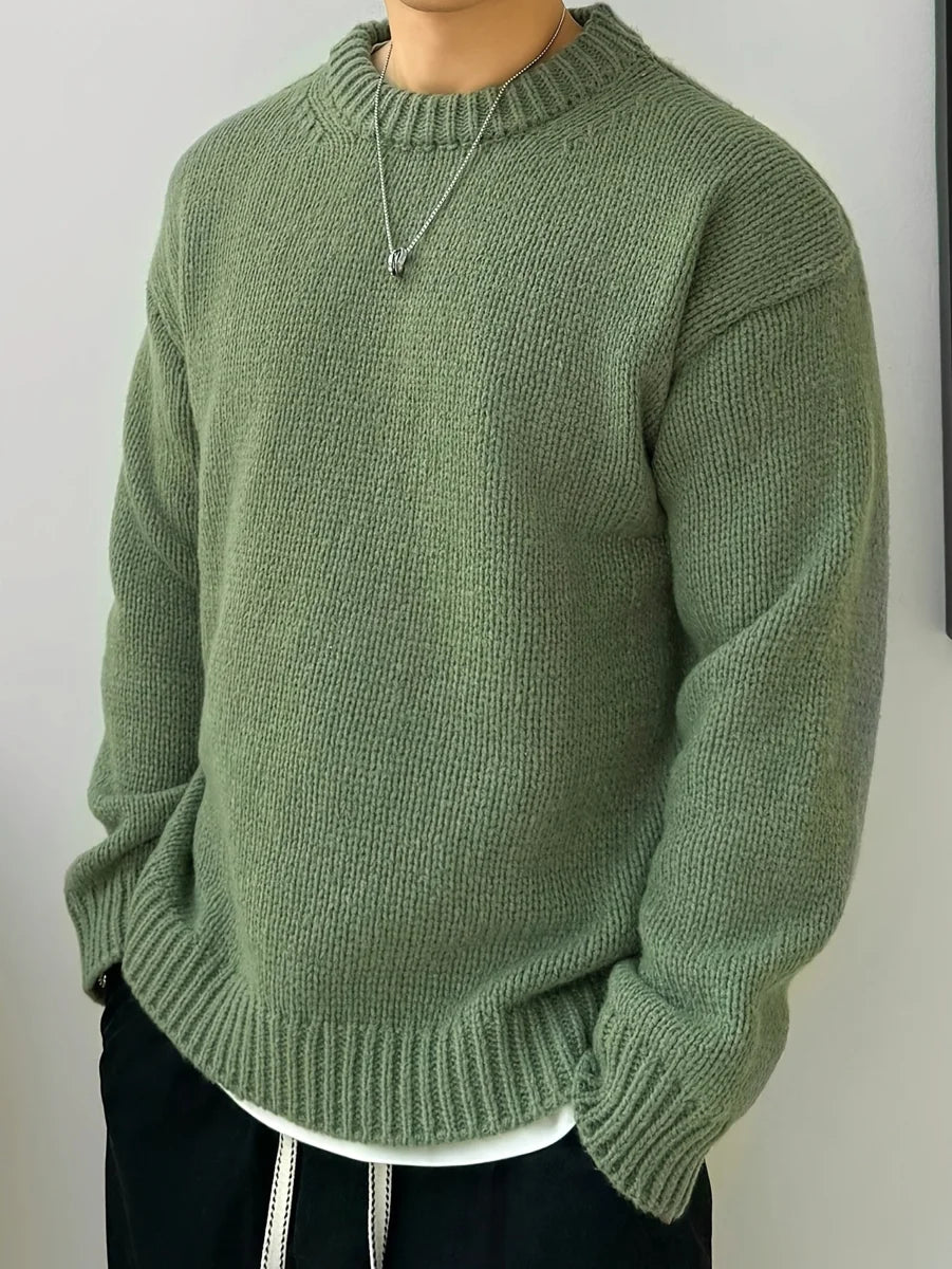 Herren Retro-Strickpullover locker geschnitten – Detailansicht 4