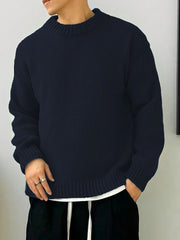 Herren Retro-Strickpullover locker geschnitten
