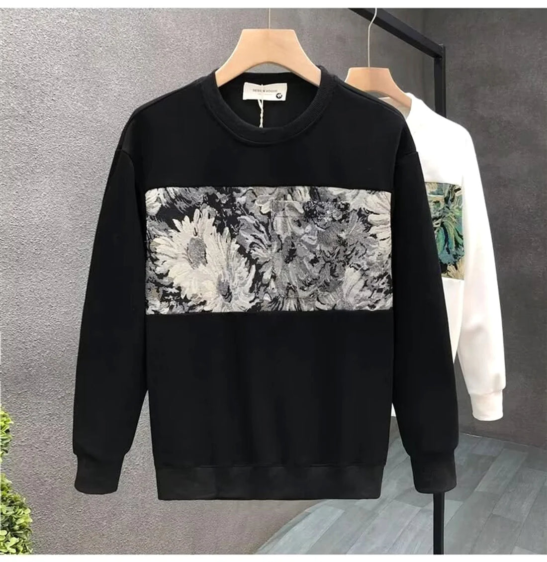 Herren Rundhals-Sweatshirt, wahlweise gefüttert – Detailansicht 1
