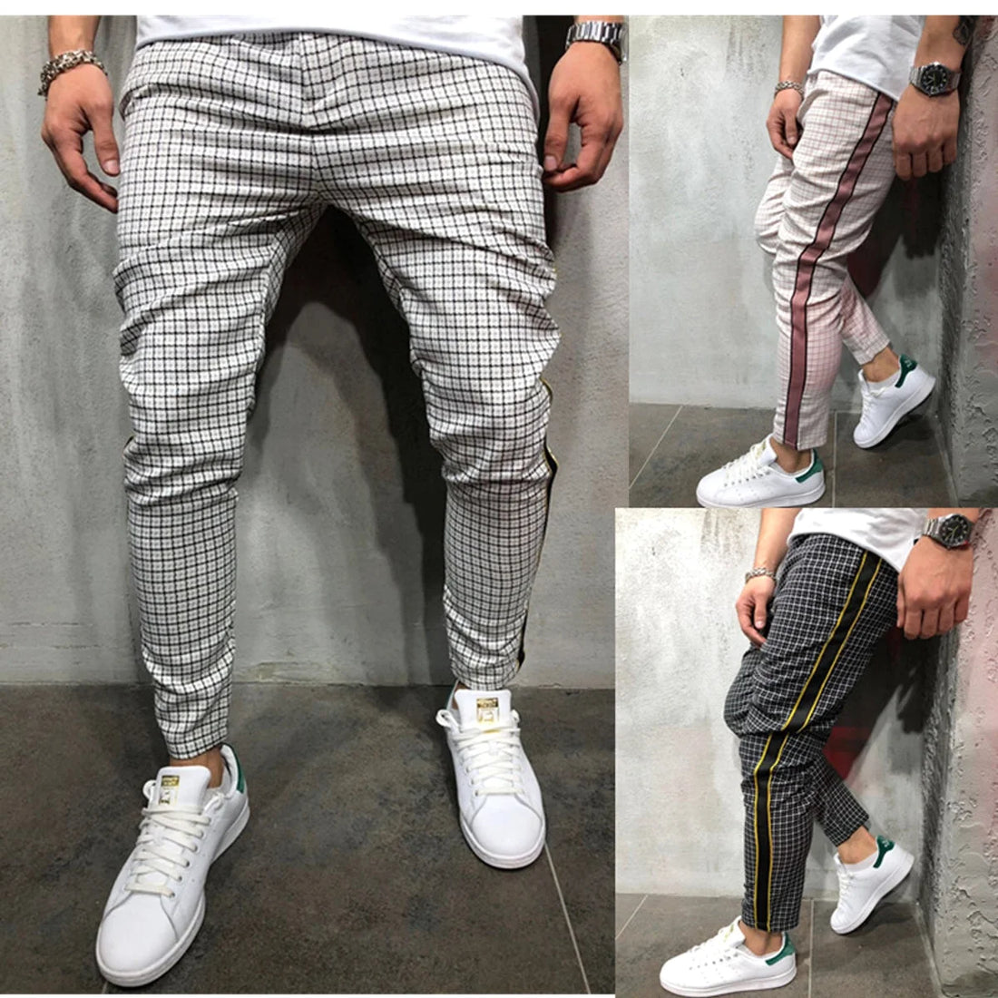 Herren Slim-Fit Sporthose mit Seitenstreifen – Detailansicht 5