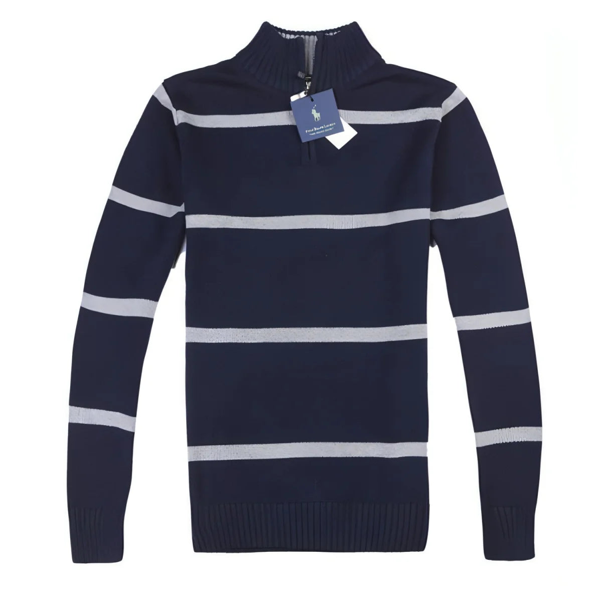 Herren Slim-Fit Wollpullover gestreift – Produktansicht 5