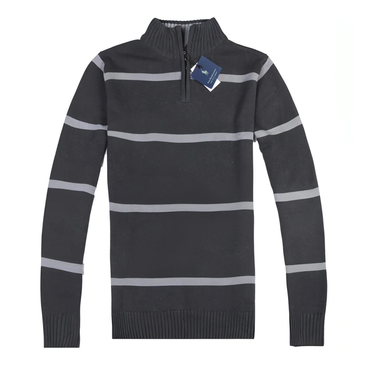 Herren Slim-Fit Wollpullover gestreift – Produktansicht 4