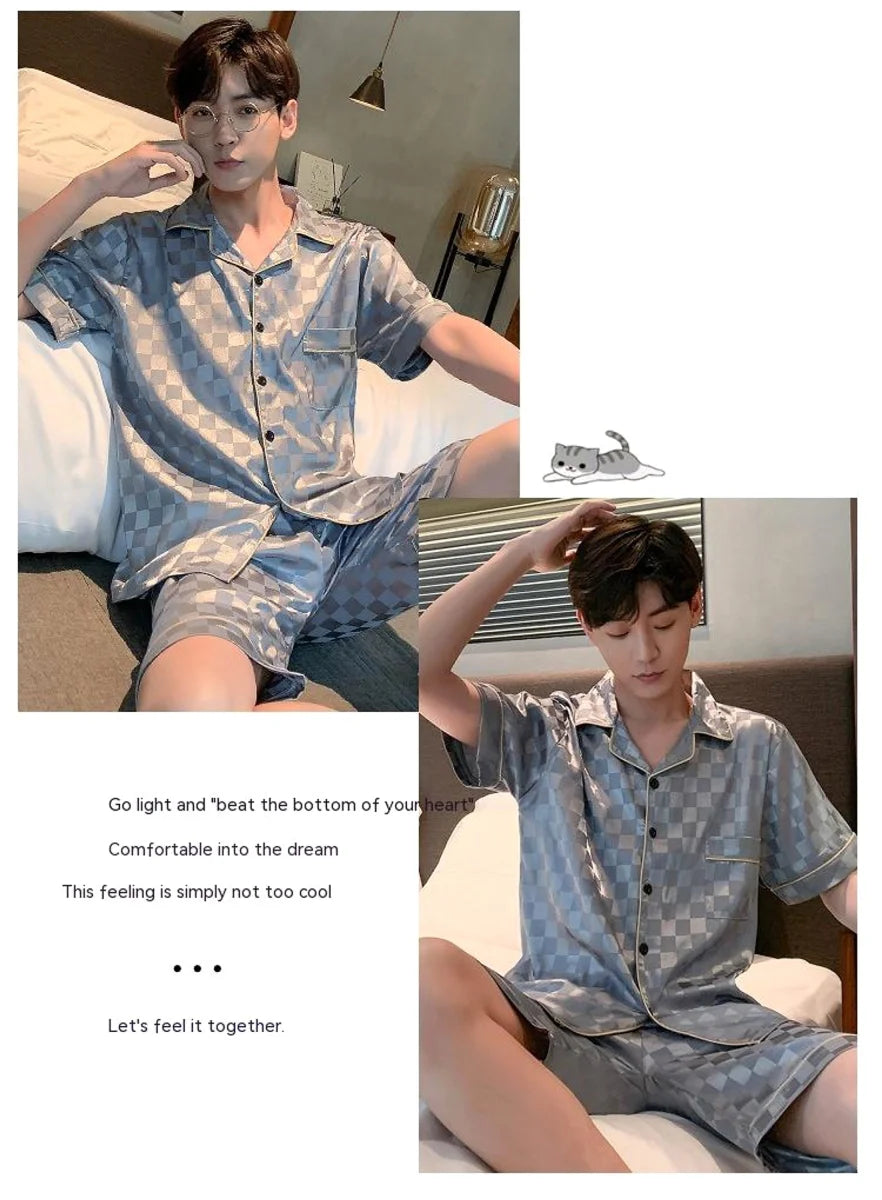 Herren Sommer-Pyjama 2-teilig – ausgewählte Produktansicht
