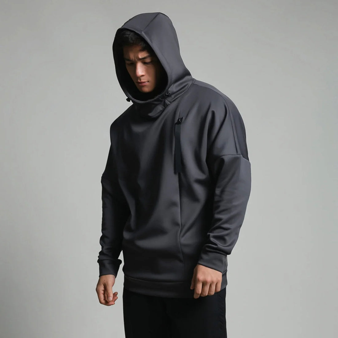 Herren Sportpullover mit hohem Kragen – Detailansicht 2