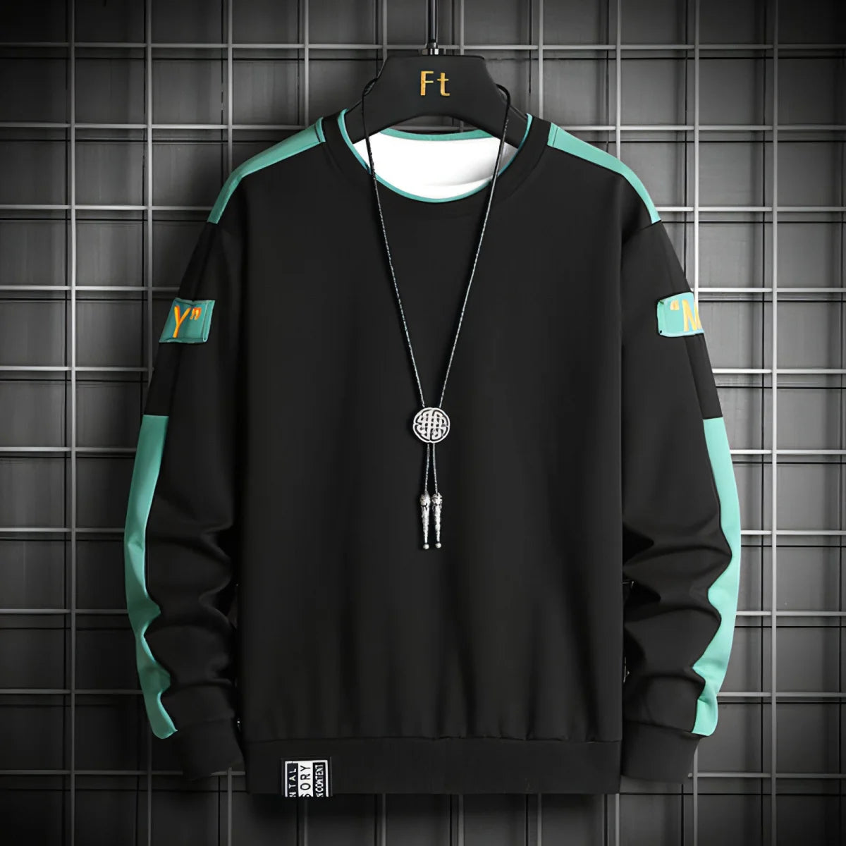 Herren Sportpullover mit Rundhals – Produktansicht 2