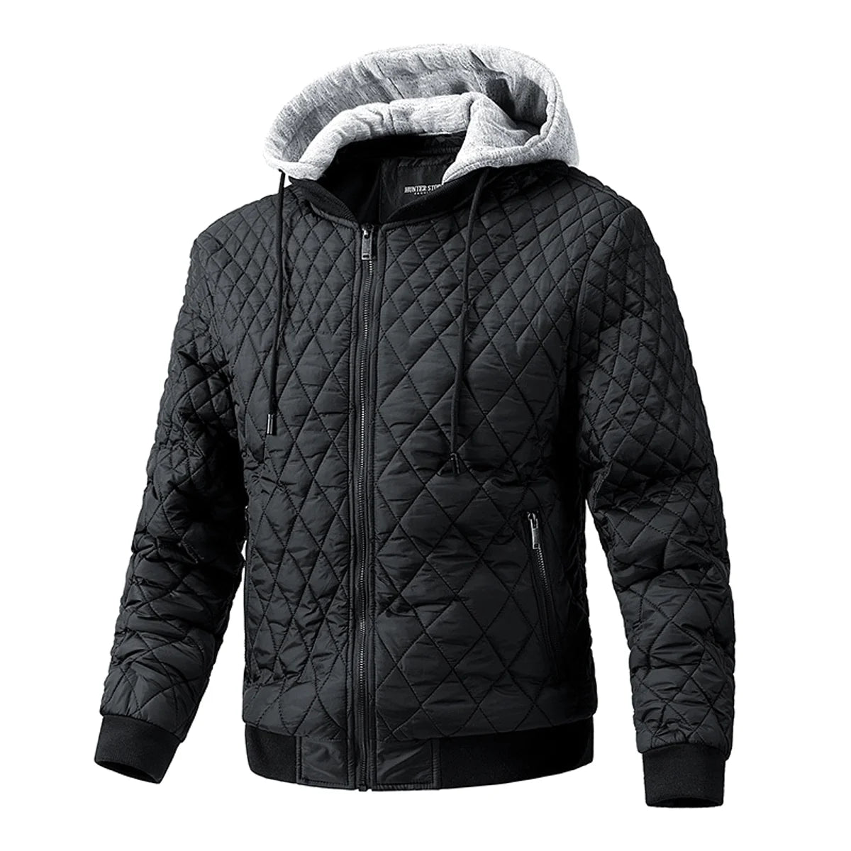 Herren Steppjacke mit abnehmbarer Kapuze