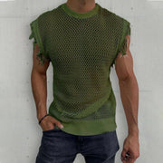 Herren Strick-Tanktop mit Rundhals