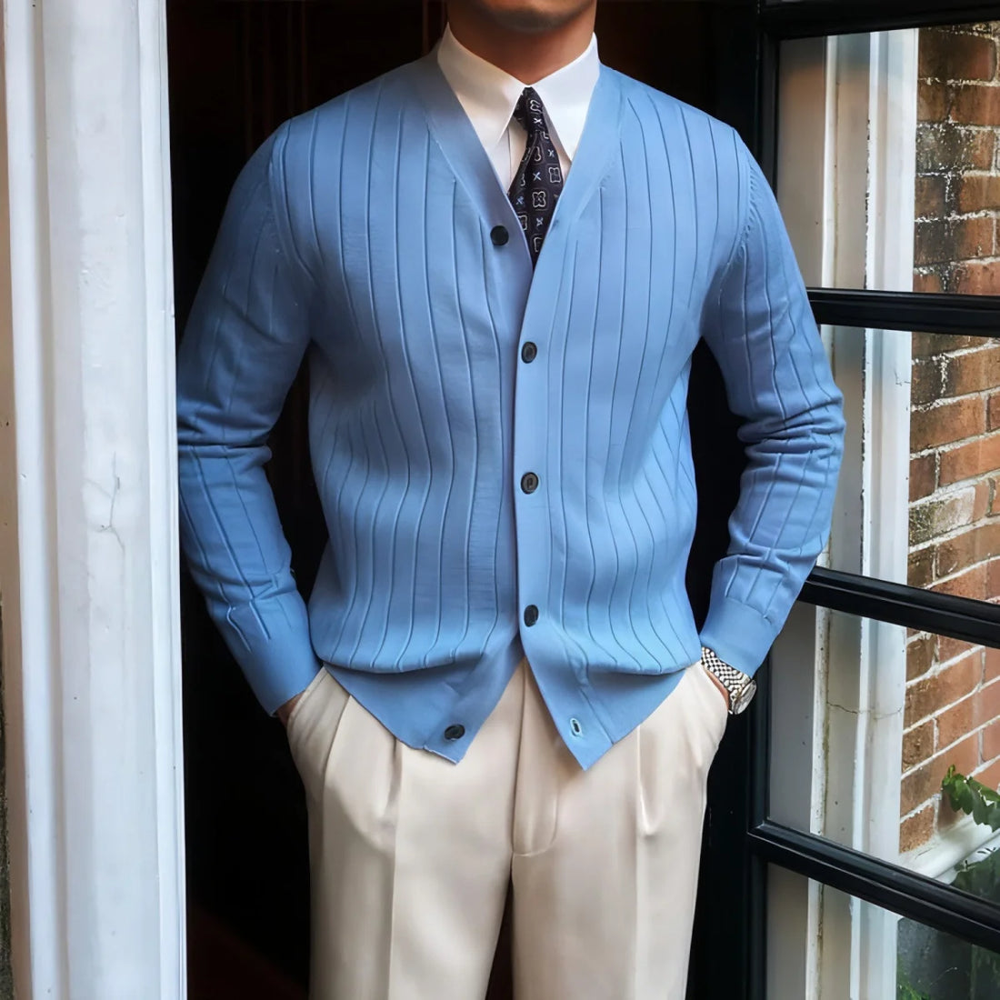 Herren Strickcardigan für Herbst & Winter – Detailansicht 5