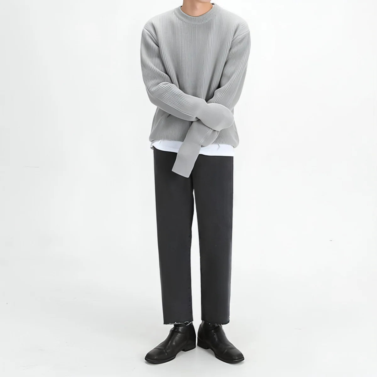Herren Strickpullover im koreanischen Stil