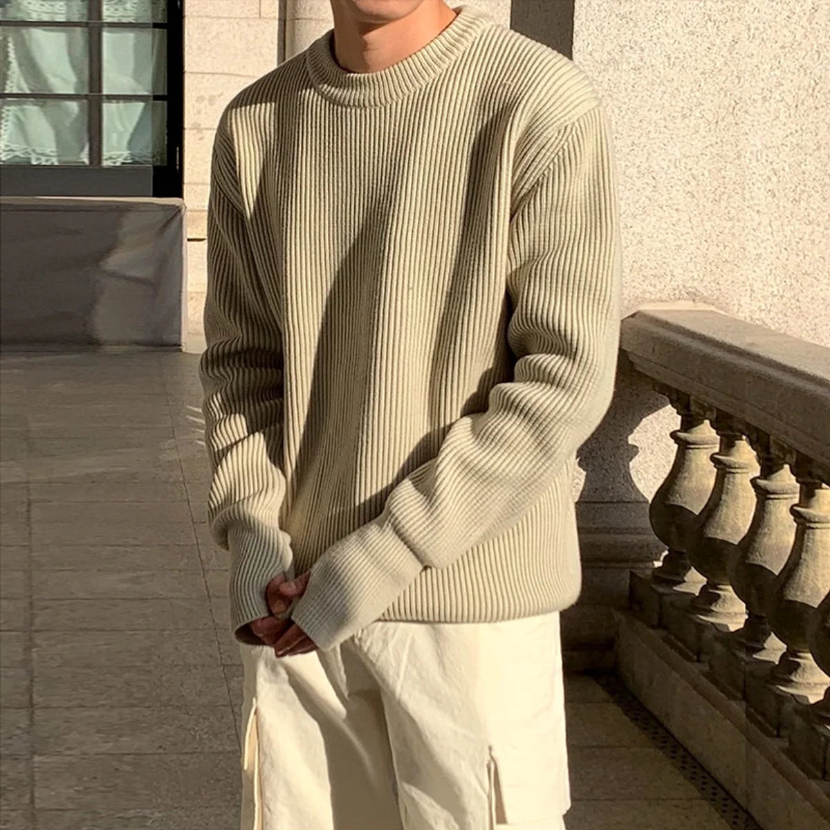 Herren Strickpullover im koreanischen Stil