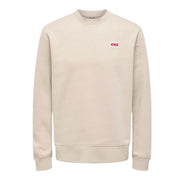 Herren Sweater ohne Kapuze Only & Sons Onsdawson Reg Crew Vd Weiß