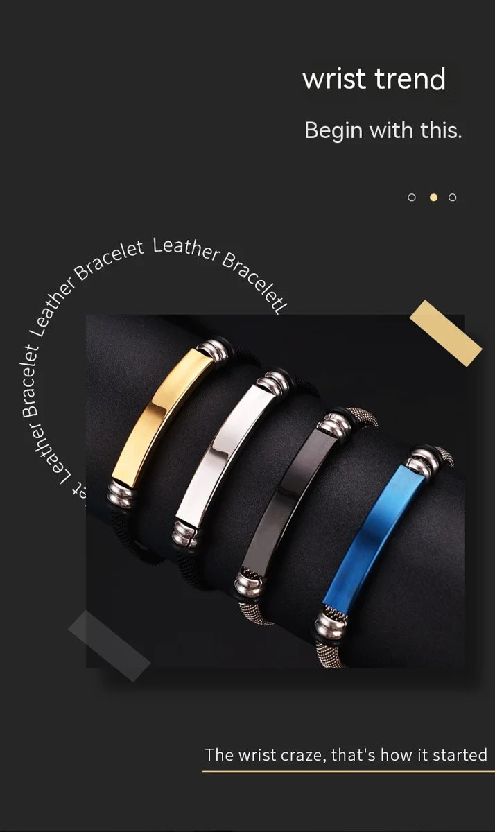 Herren Vintage-Armband aus Edelstahl – Produktansicht 3