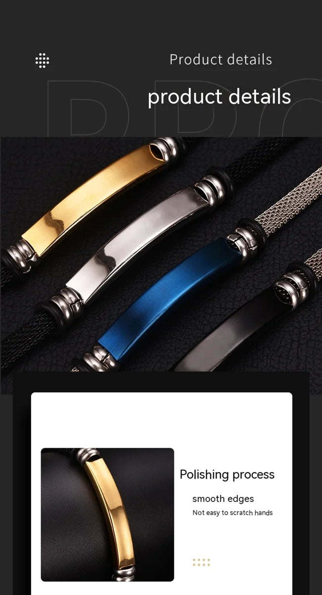 Herren Vintage-Armband aus Edelstahl – Detailansicht 5