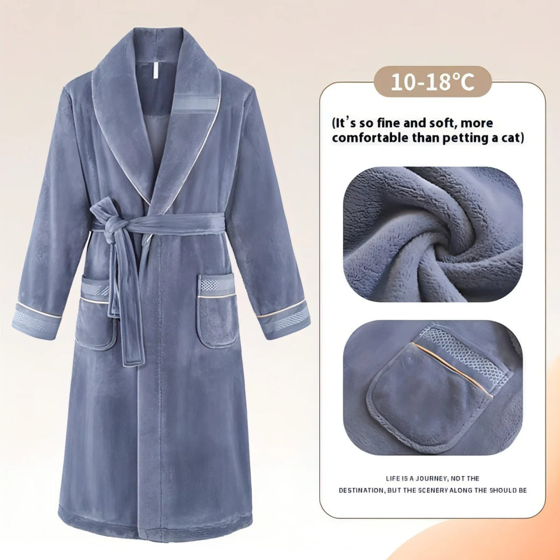 Herren Winter-Homewear mit Fleecefutter – Detailansicht 3
