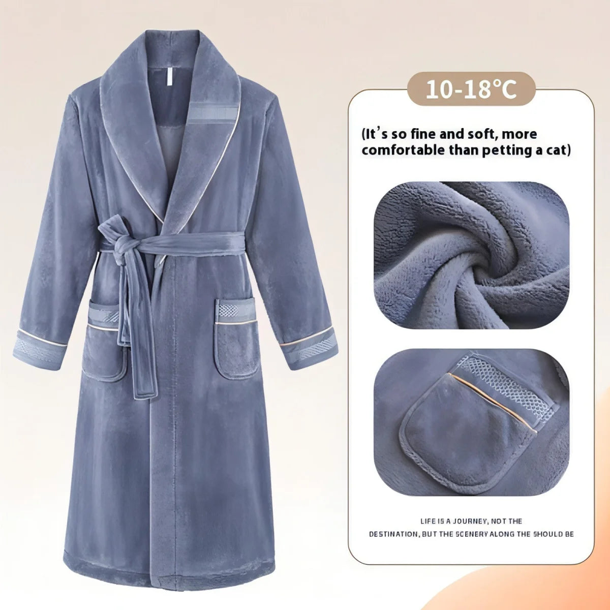 Herren Winter-Homewear mit Fleecefutter – Produktansicht 5