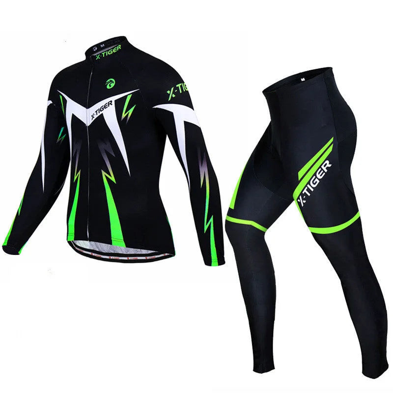 Herren Winter-Radtrikot-Set langarm, 2-teilig