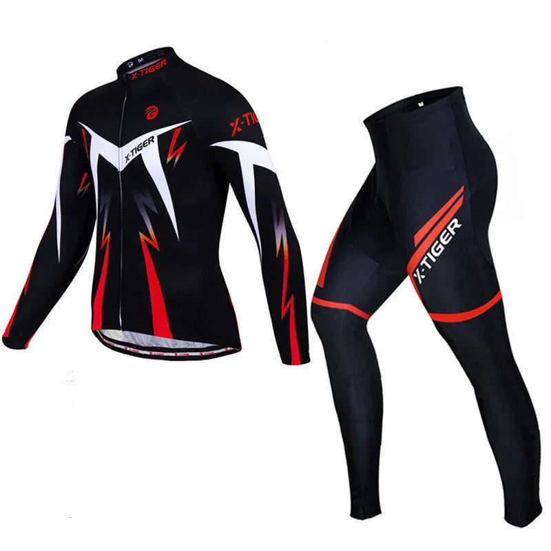 Herren Winter-Radtrikot-Set langarm, 2-teilig