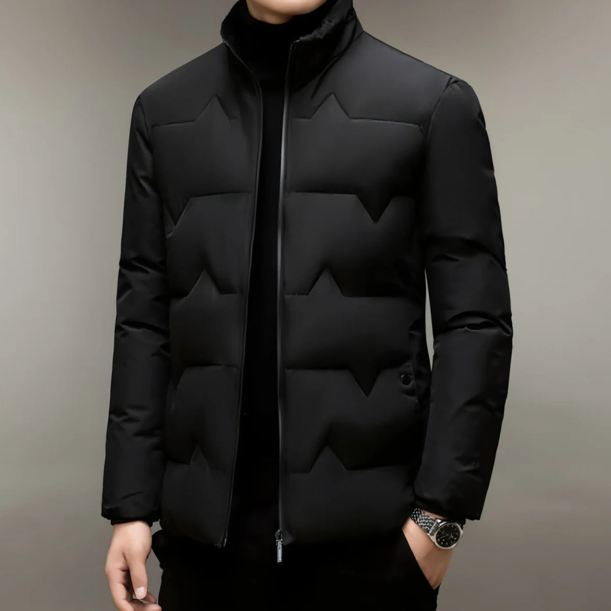 Herren Winterjacke mit Baumwollwattierung – Produktansicht 3