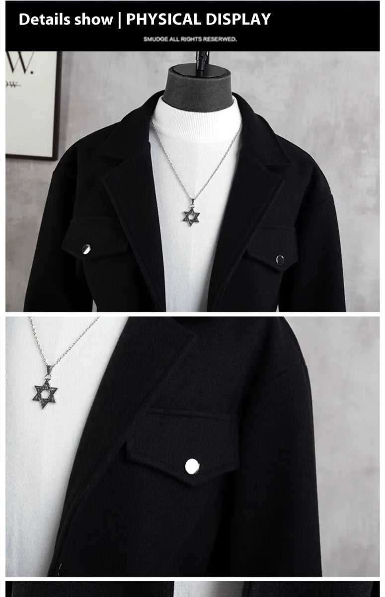 Herren Wolljacke mit Reverskragen – Detailansicht 4