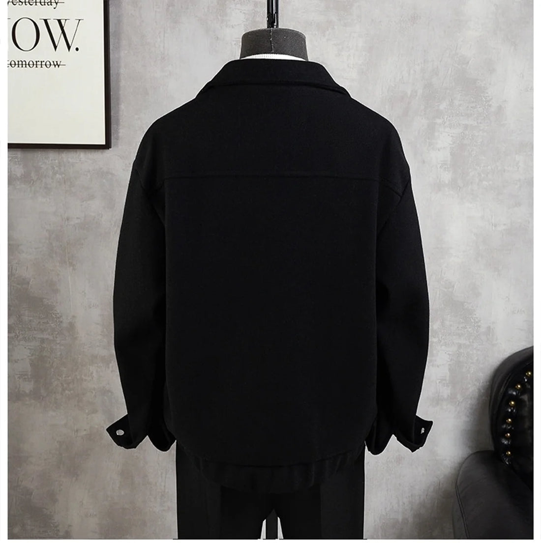 Herren Wolljacke mit Reverskragen – Detailansicht 2