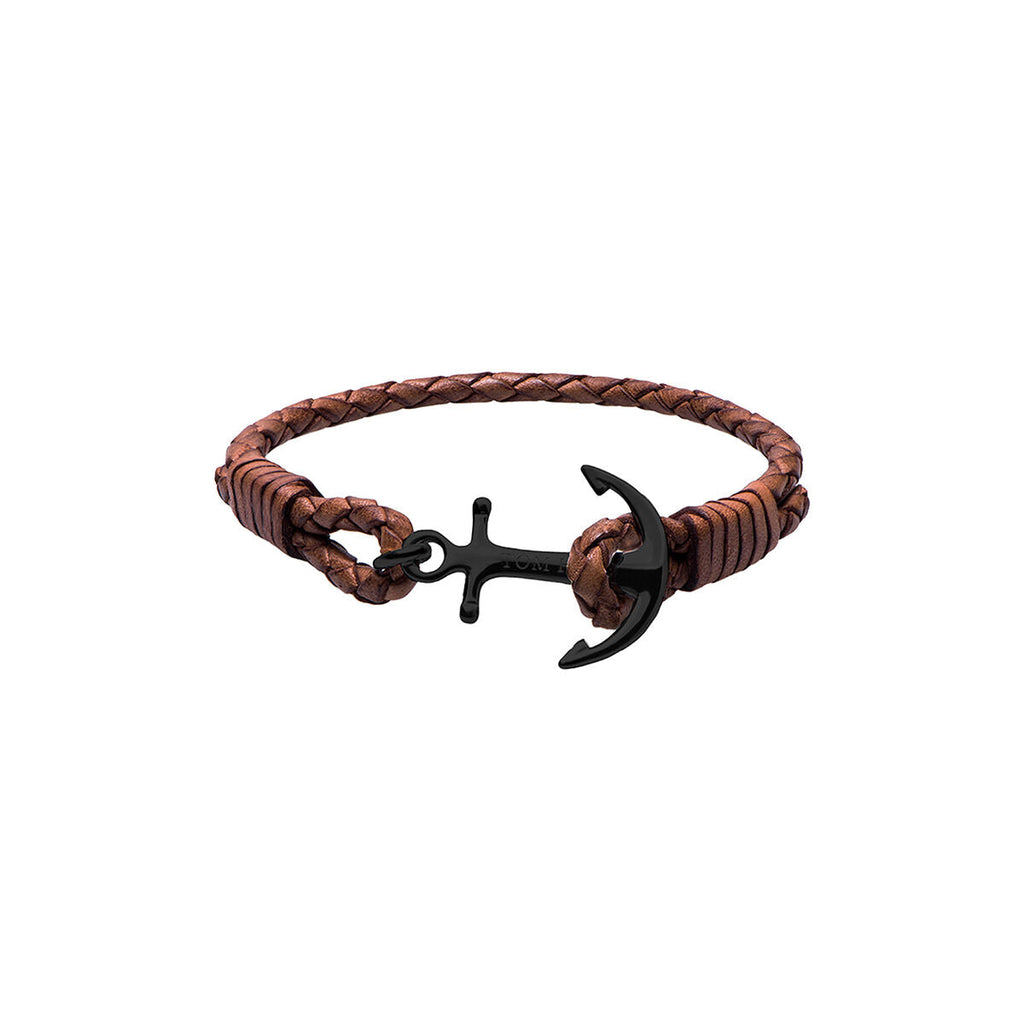 Herrenarmreif Tom Hope TM0256 Leder Gratis Versand
