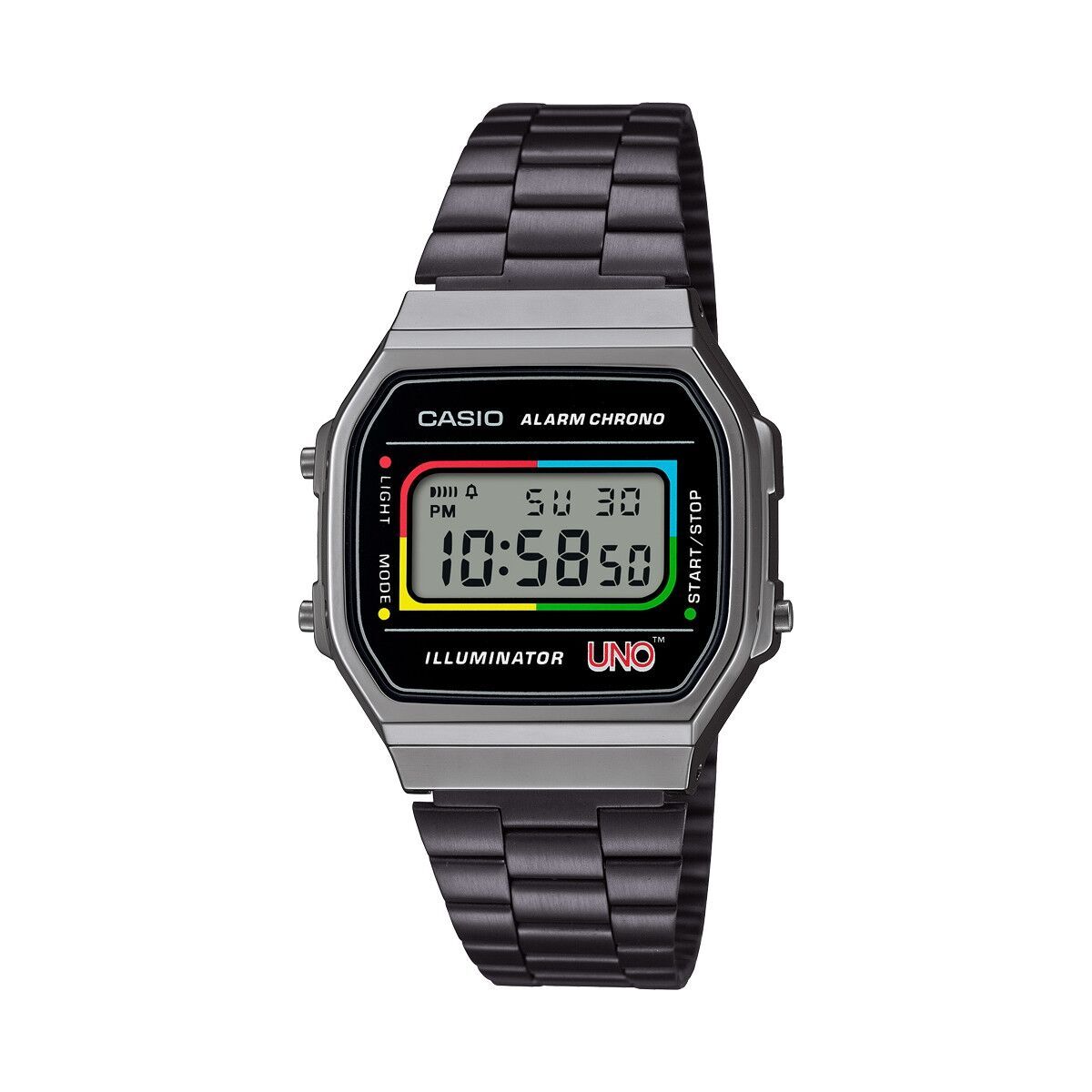 Herrenuhr Casio A168WEUC-1AER Schwarz Grau - Mode & Accessoires