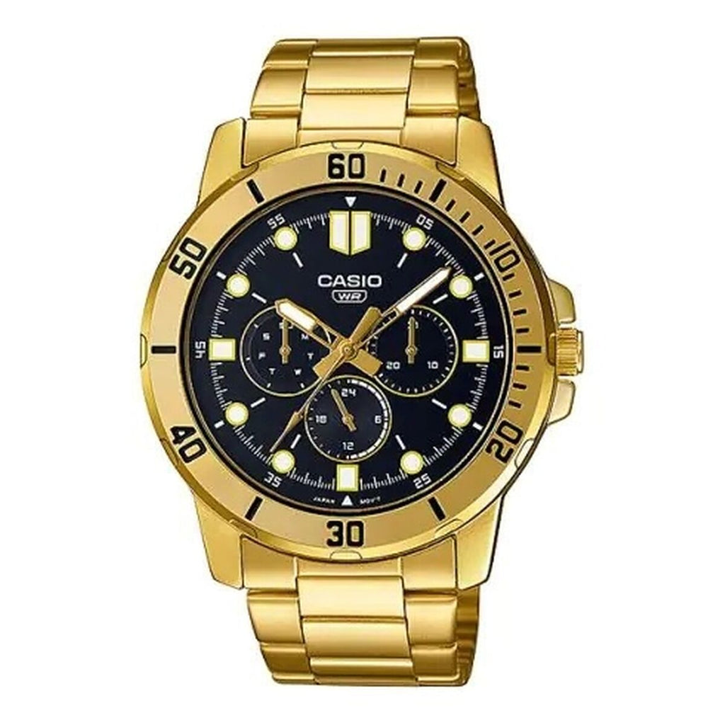 Herrenuhr Casio Diver Multifuction Gold Black - Mode & Accessoires
