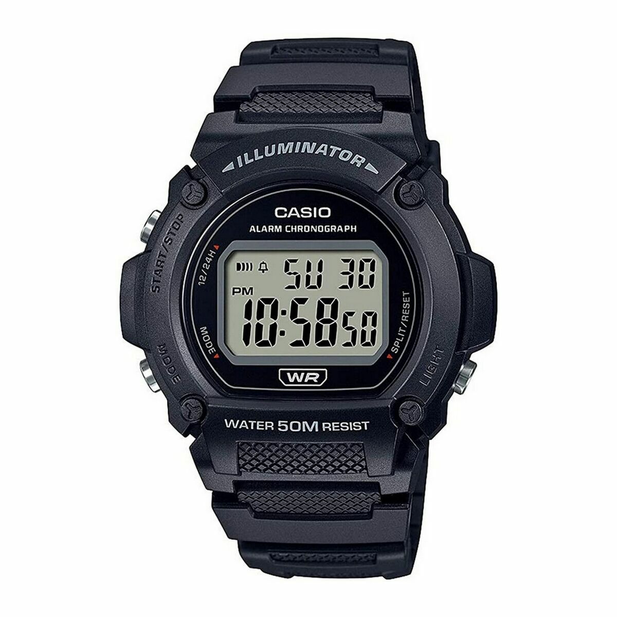 Herrenuhr Casio W-219H-1AVCF Schwarz - Uhren Mann