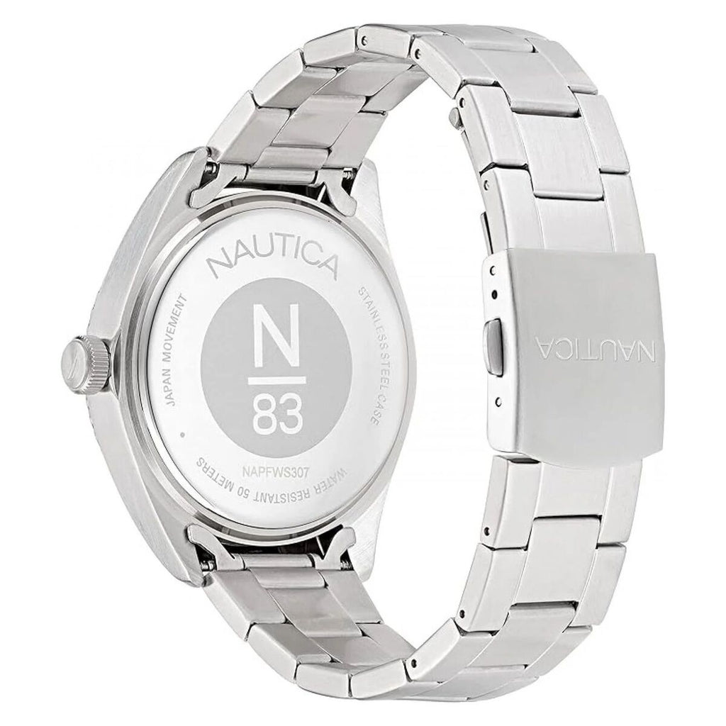 Herrenuhr Nautica Silberfarben 44 mm - Mode & Accessoires