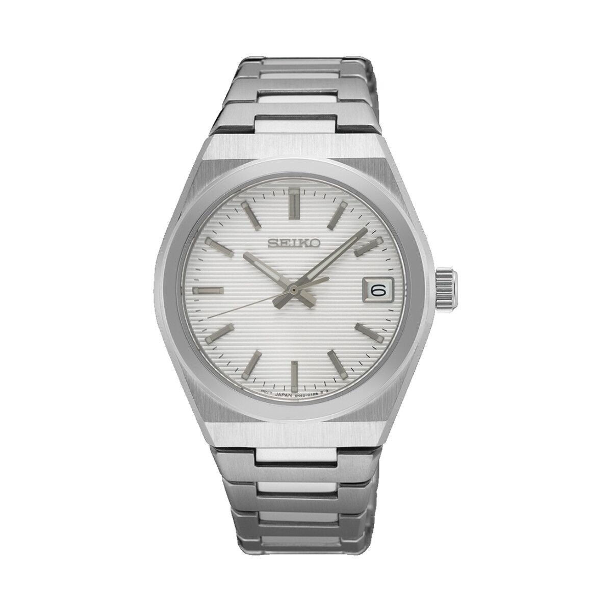 Herrenuhr Seiko SUR573P1 Silberfarben 34 mm - Mode & Accessoires