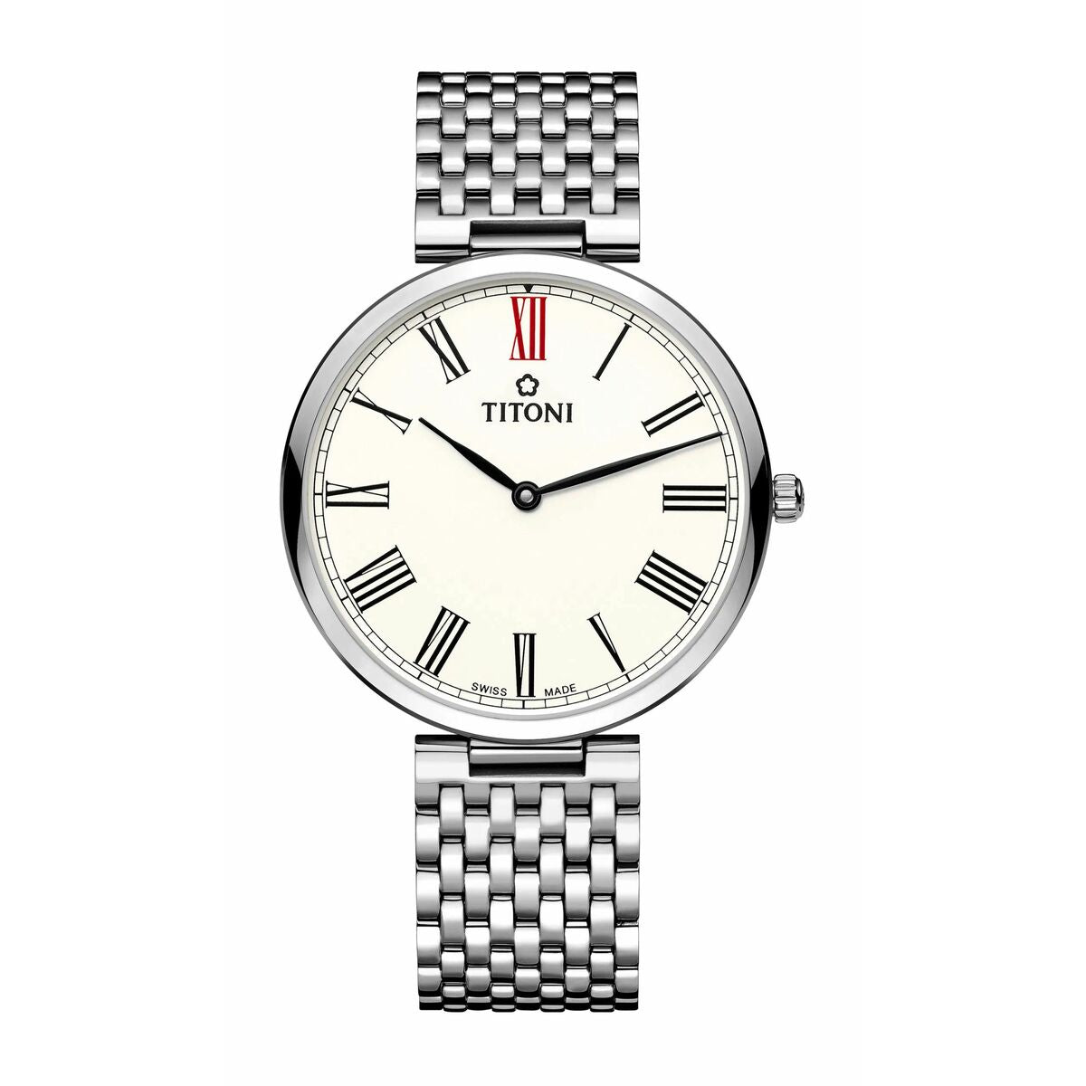 Herrenuhr Titoni TQ52718S-608 Armbanduhr 37 mm Silber